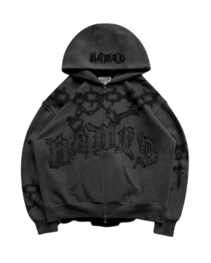 Chains Zip Hoodie Cast Iron