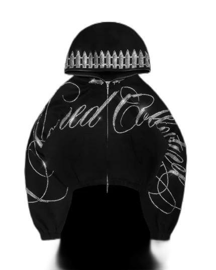 Named Collective Rhinestone Crop Hoodie