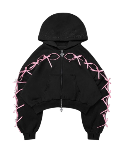 Named Collective Ribbon Crop Hoodie