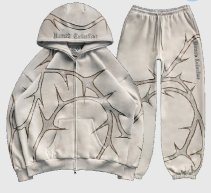 Named Collective Thorn Rhinestone Bone Tracksuit