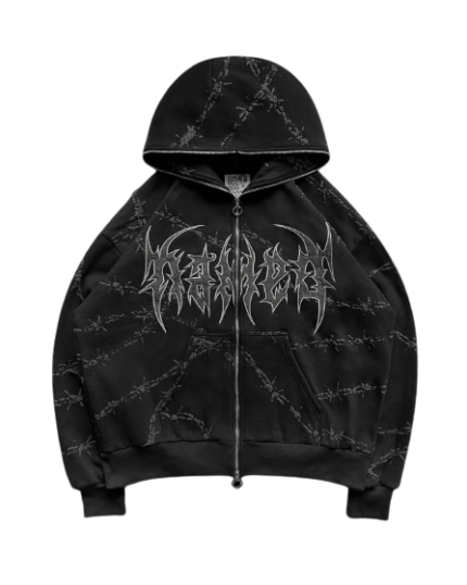 Remorse Zip Hoodie Black as Hell