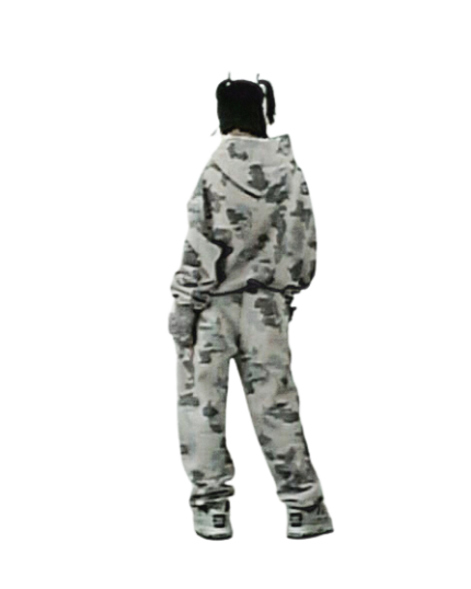 Unrealistic Ideals Zip Hoodie Snow Camo