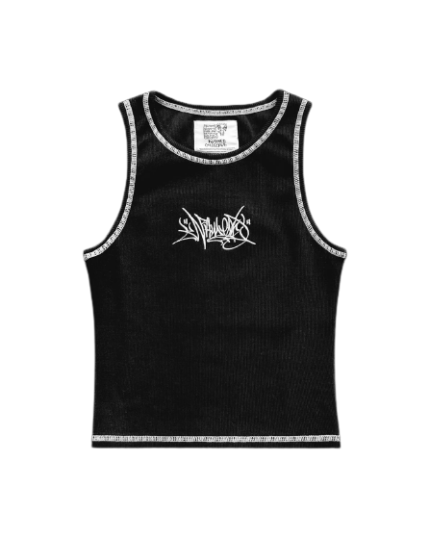 Vandalism Embroidery Named Collective Tank Black