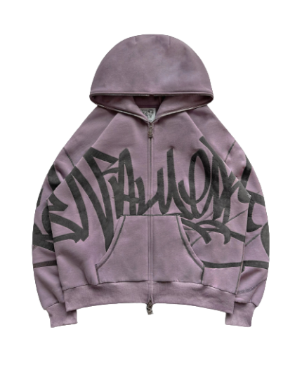 Vandalism Zip Hoodie Faded Lilac